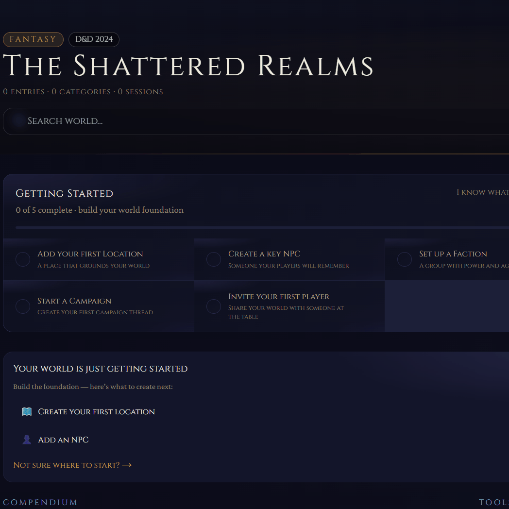 The new entity drawer open with NPC selected, showing the name field and article editor.